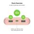 Belkin BoostCharge, USB C Power Bank 20000mAh w/ 2xUSB-A Ports, 15W, iPhone 17, Air, Pro, Samsung Galaxy S25, iPad, Nintendo Switch 2, Google Pixel 10, etc. - Pink